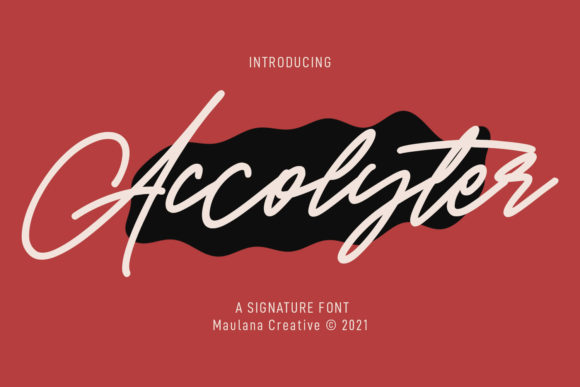 Accolyter: A Relaxed Handwritten Font for Crafters