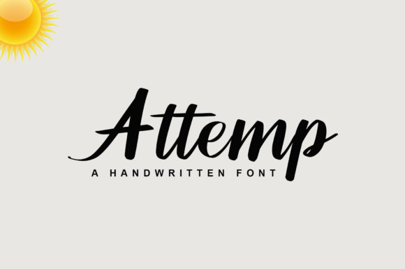 Attemp: A Playful Script Font for Crafters