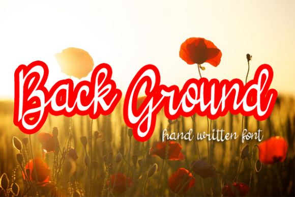 Back Ground: A Playful Script Font for Editorial Design