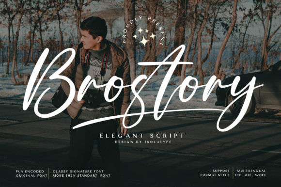 Brostory Font Review: A Charming Script for Brand Identity