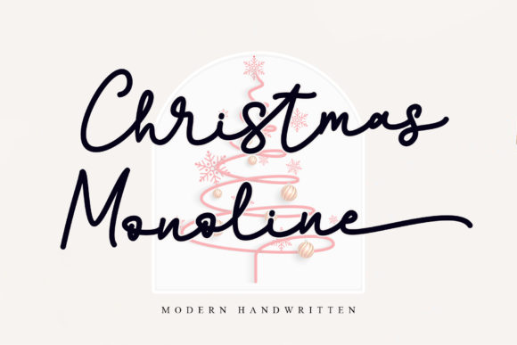 Christmas Monoline: A Delicate Script Font for Makers