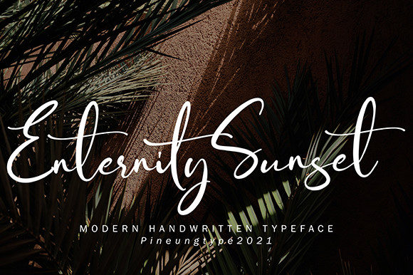 Enternity Sunset: A Delicate Script Font for Editorial Design