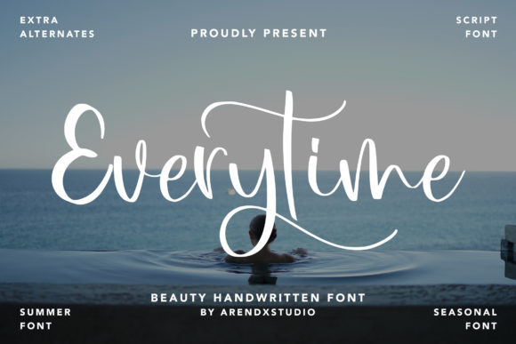 Everytime: A Playful Script Font for Crafters