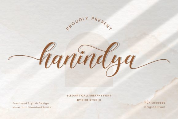 Hanindya: A Delicate Script Font for Makers