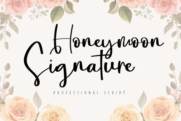 Honeymoon Signature: A Refined Script Font for Editorial Design