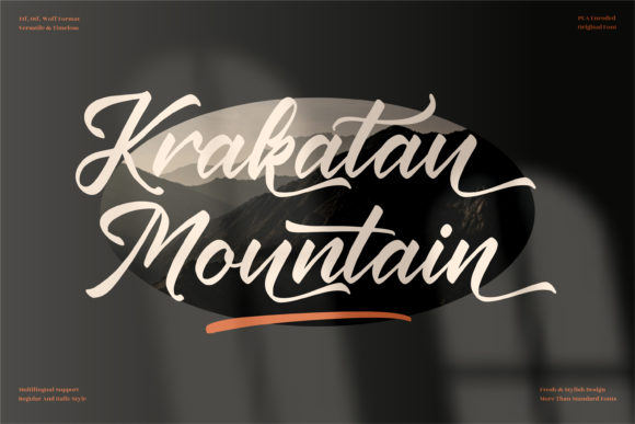 Krakatau Mountain: A Handwritten Font for Your Brand