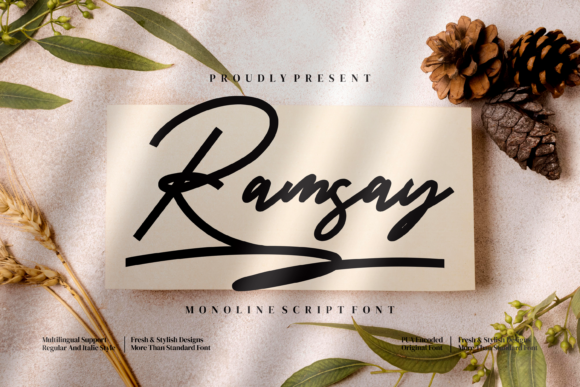 Ramsay: A Vintage Script Font for Modern Web Design