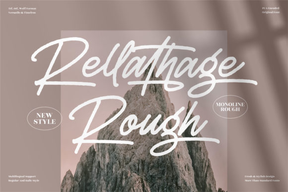 Rellathage Rough: A Vintage Script Font for Web Design