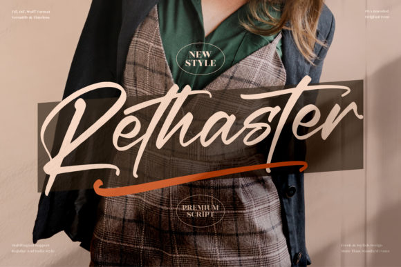Rethaster: A Delicate Script Font for Elegant Branding