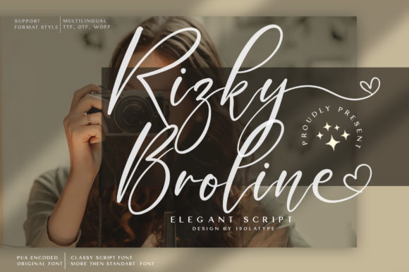 Rizky Broline: A Refined Script Font for Editorial Design
