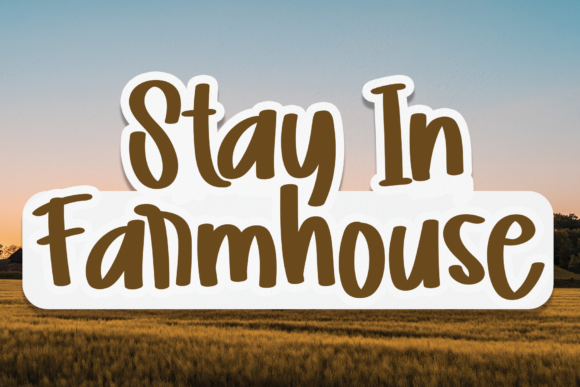 Stay in Farmhouse: A Whimsical Script Font for Web Design